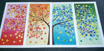 TreeSeasons - Levensboom Wanddecoratie met Symboliek voor Elk Seizoen