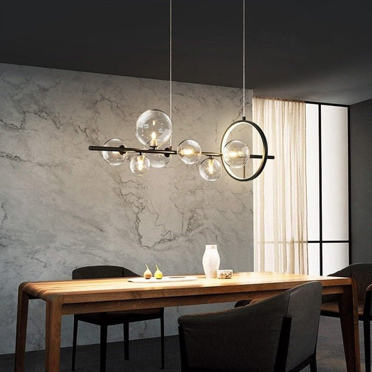 CelestialGlow | Elegante Hanglamp van Geblazen Glas