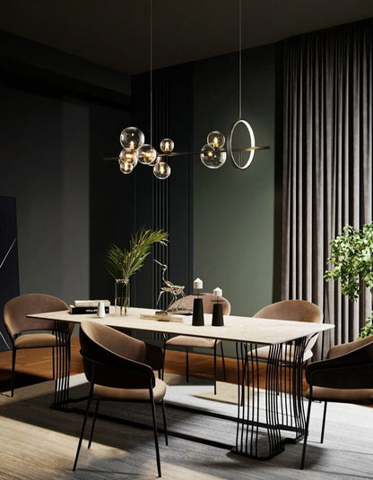 CelestialGlow | Elegante Hanglamp van Geblazen Glas