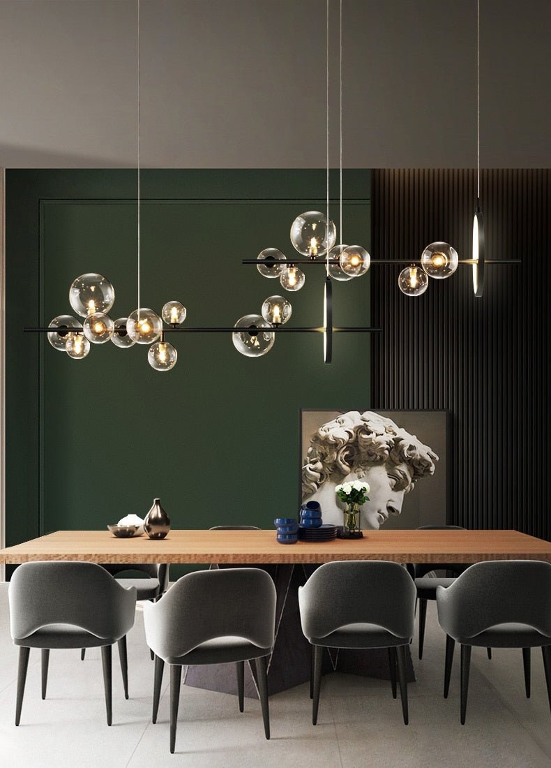 CelestialGlow | Elegante Hanglamp van Geblazen Glas