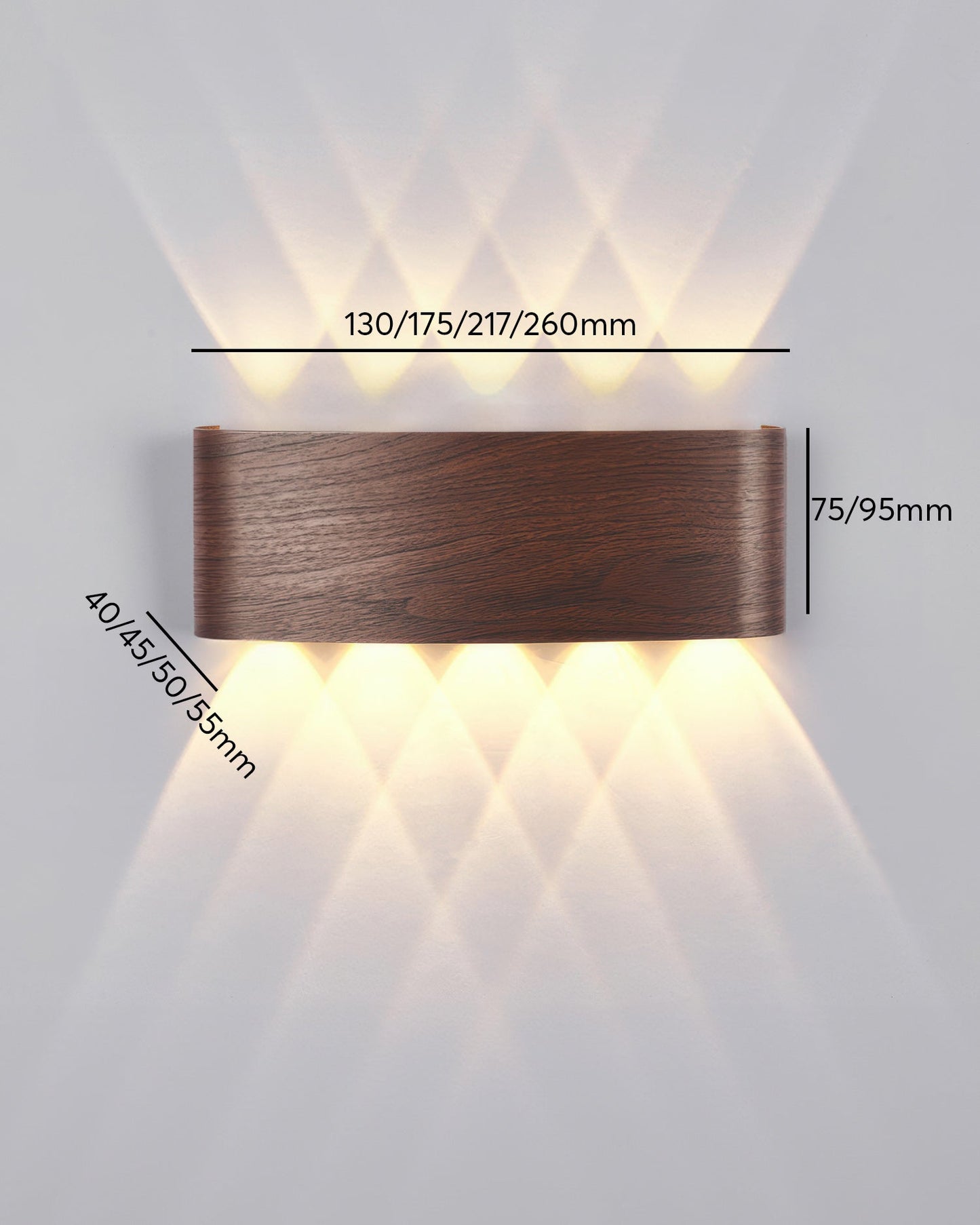 TimberGlow - Moderne Elegante Houten Wandlamp