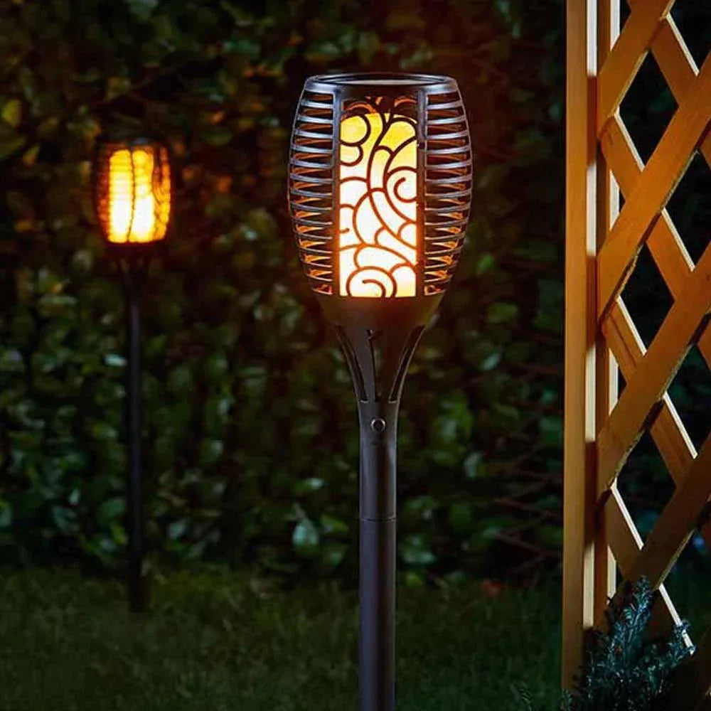 Outdoor Solar Torch Lamp | Weerbestendige LED Tuinverlichting met Realistisch Vlammeneffect