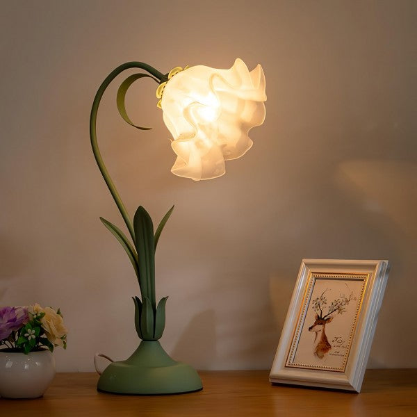 FloraLuxe – Verstelbare Vintage Bloem Tafellamp voor Elegante Verlichting