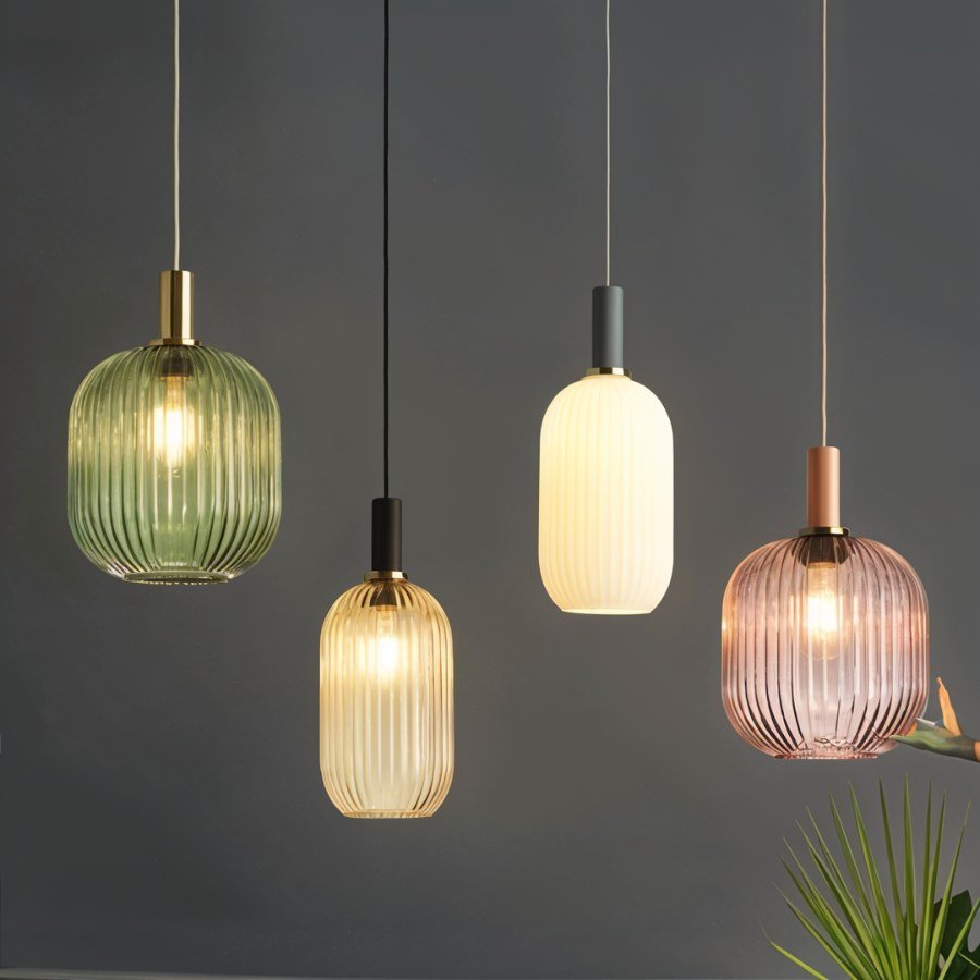 VetroLume – Handgeblazen Glas Hanglamp voor Elegante Verlichting