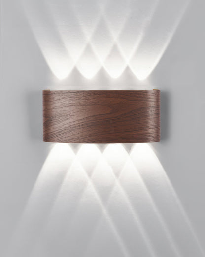 TimberGlow - Moderne Elegante Houten Wandlamp