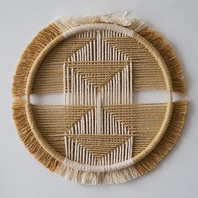 ZenWeave - Handgemaakte Bamboe Macramé Wanddecoratie