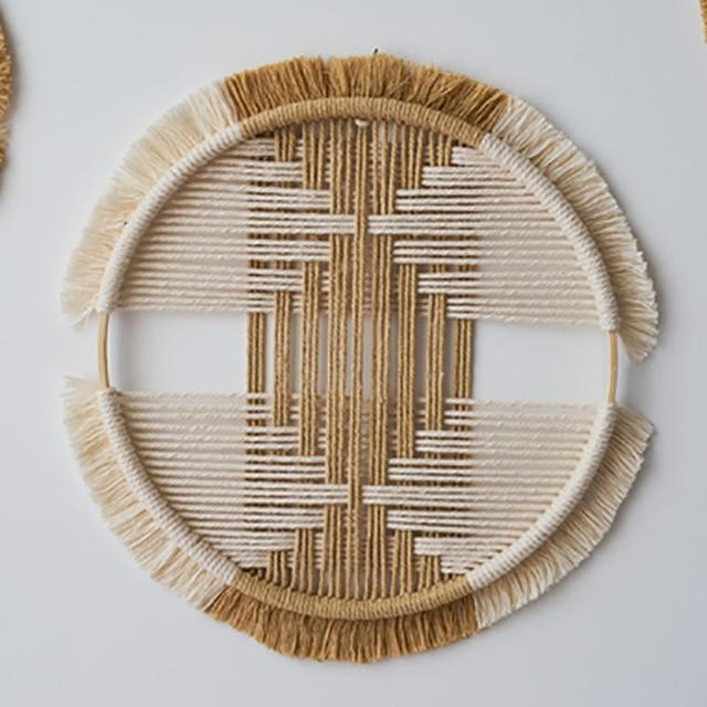 ZenWeave - Handgemaakte Bamboe Macramé Wanddecoratie