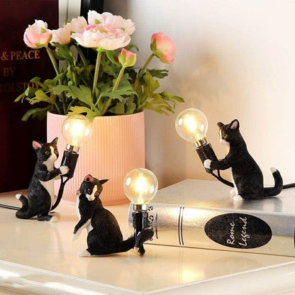 PurrBright | Schattige decoratieve tafellamp met kattenbeeldje